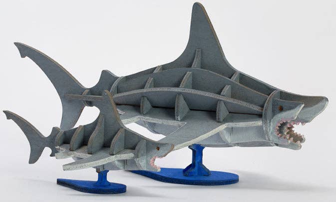 IncrediBuilds: Great White Sharks 3D Wood Model