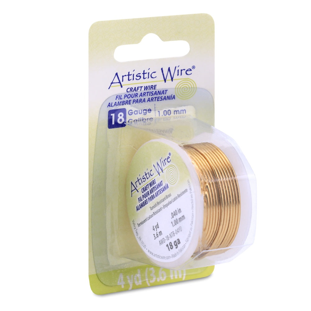 Artistic Wire 18 Gauge 4yd-Brass