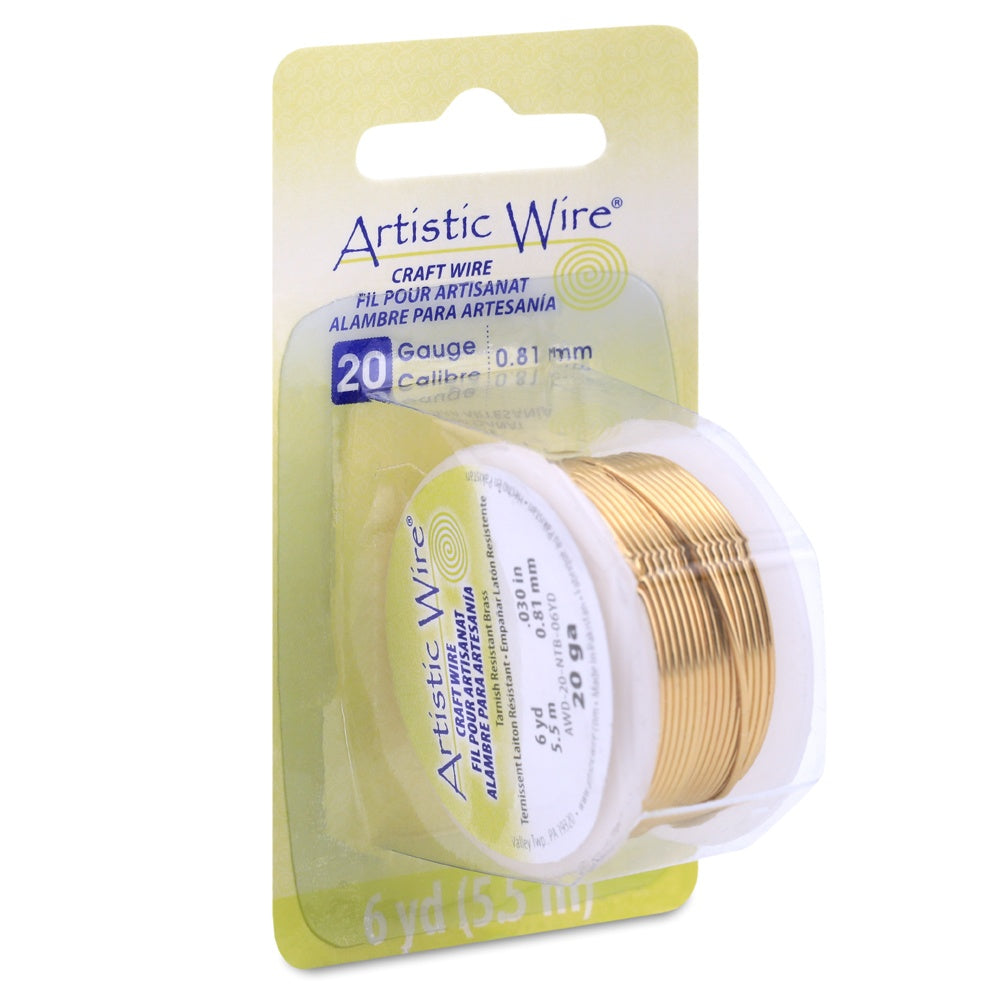 Artistic Wire 20 Gauge 6yd-Brass