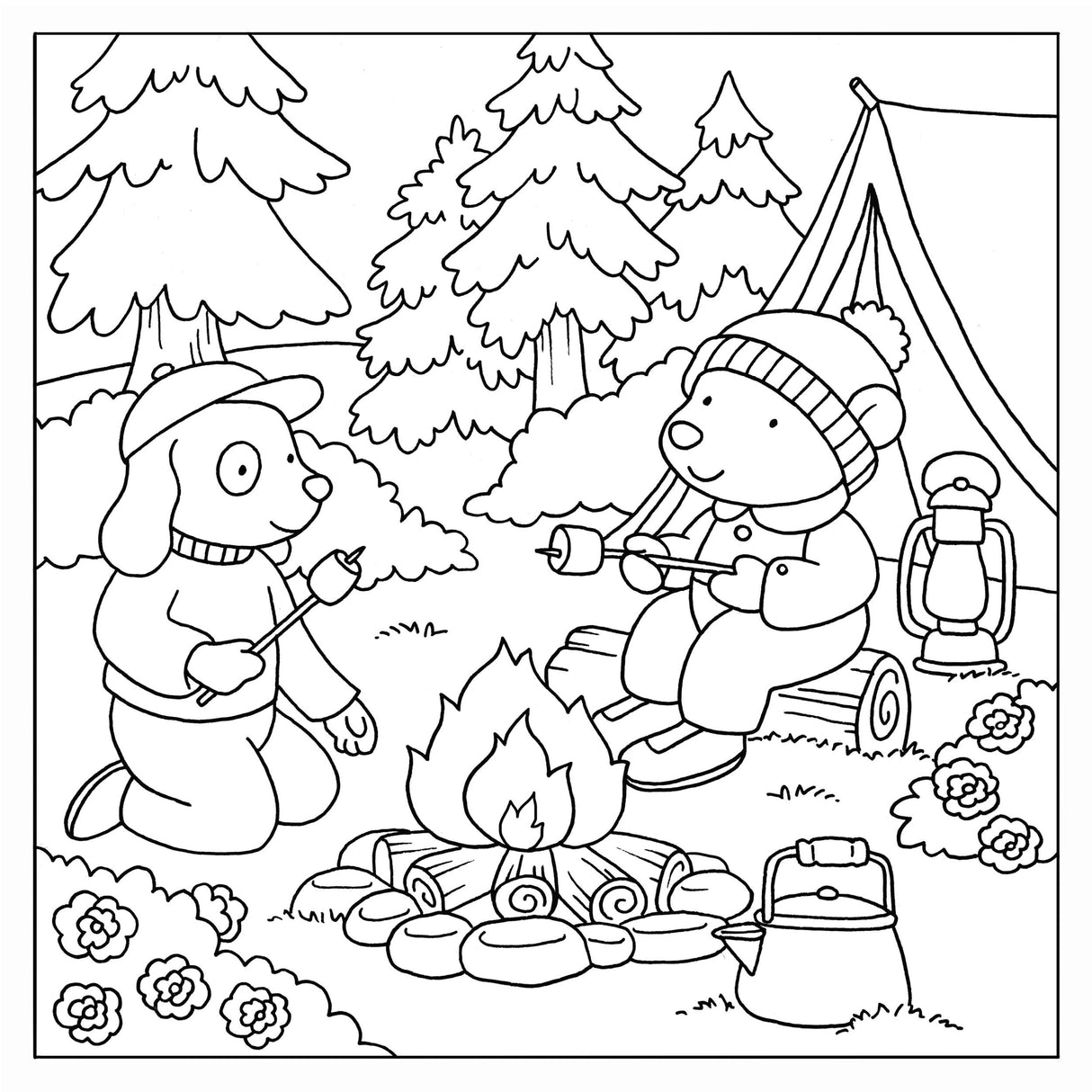 The Best Day Ever: A Cute & Cozy Coloring Book