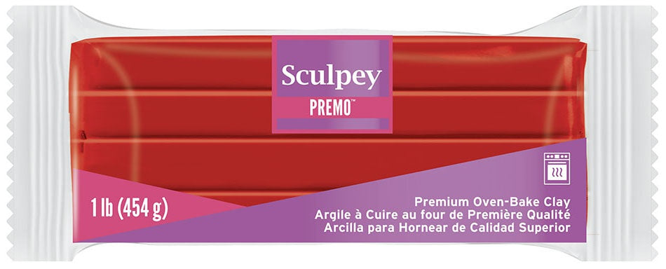 Sculpey Premo Polymer Clay 1lb-Cadmium Red Hue