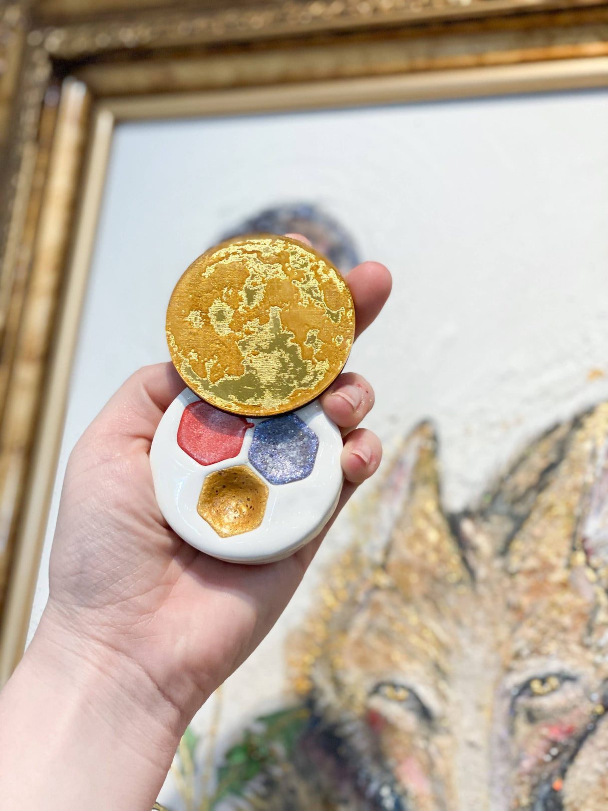 Moon Watercolor Palette / Artisan Made Art Supplies