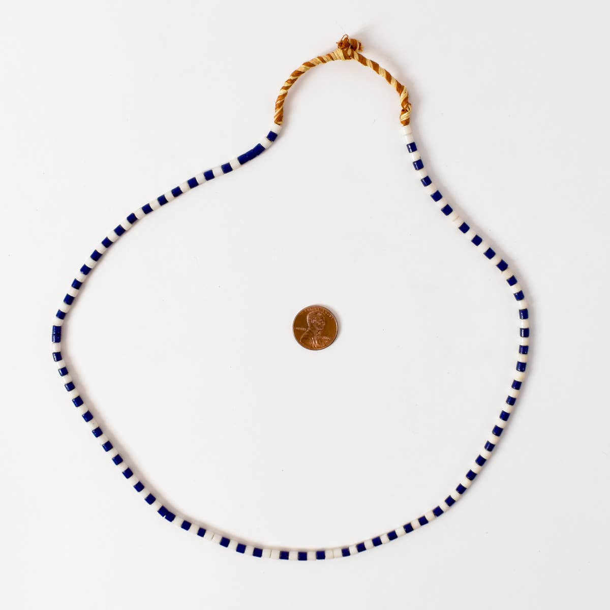 Navy and White Beads