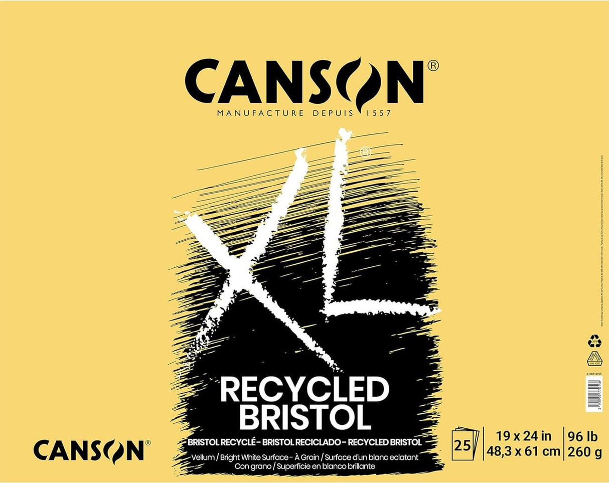 Canson XL Recycled Bristol Pad 19"x24" - 25 sheets