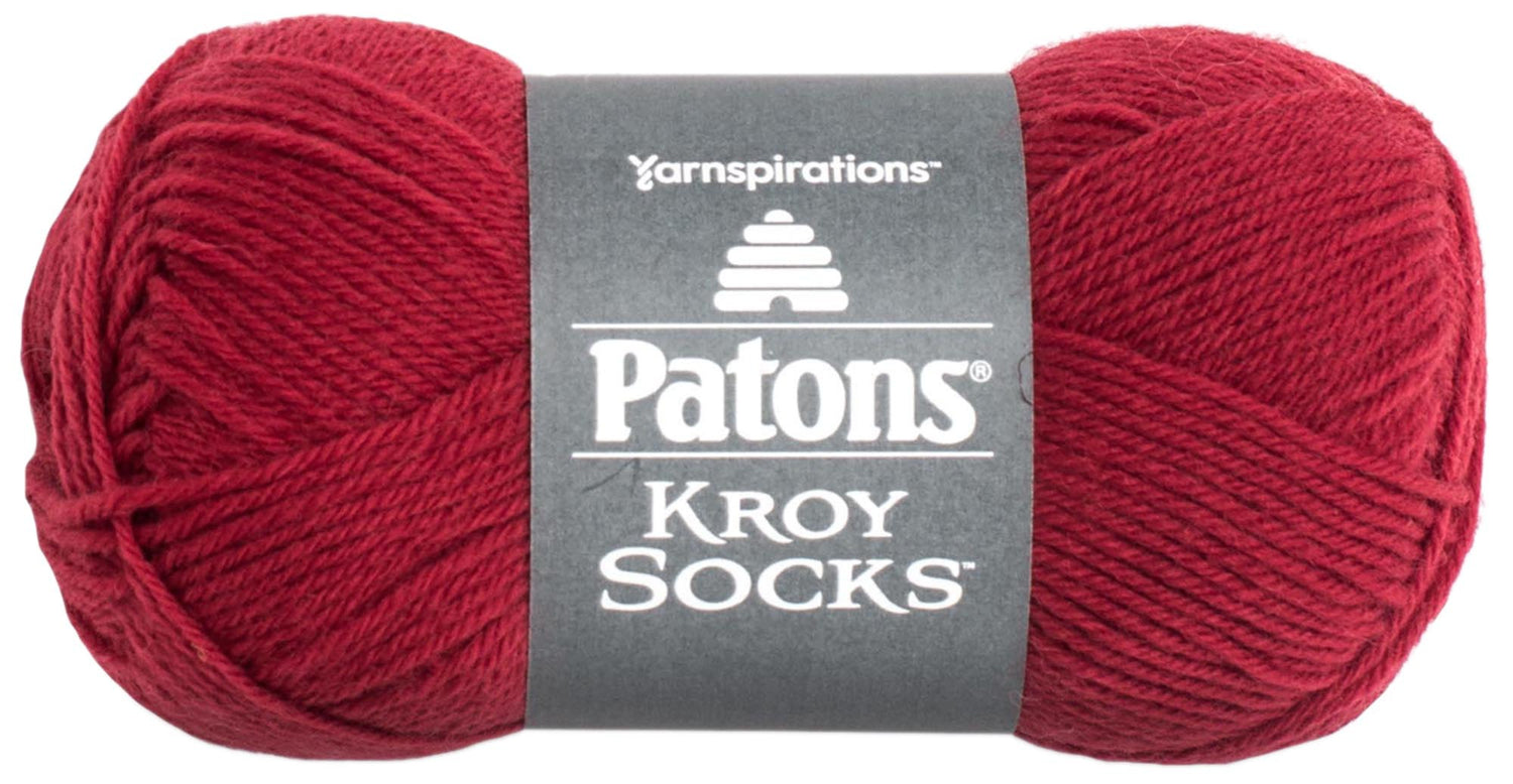 Patons Kroy Socks Yarn-Red