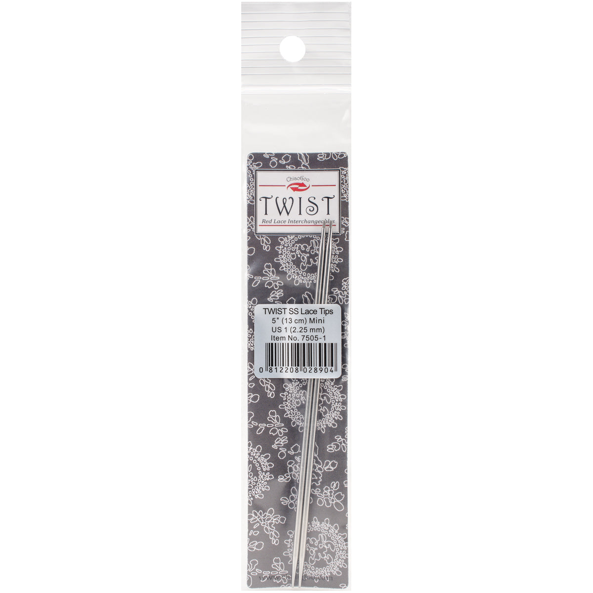 ChiaoGoo TWIST Red Lace Interchangeable Tips 5"-Size 1/2.25mm