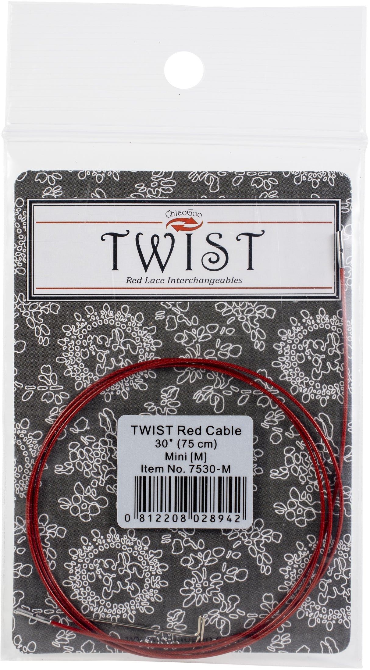 ChiaoGoo TWIST Red Lace Interchangeable Cables 30"-Mini