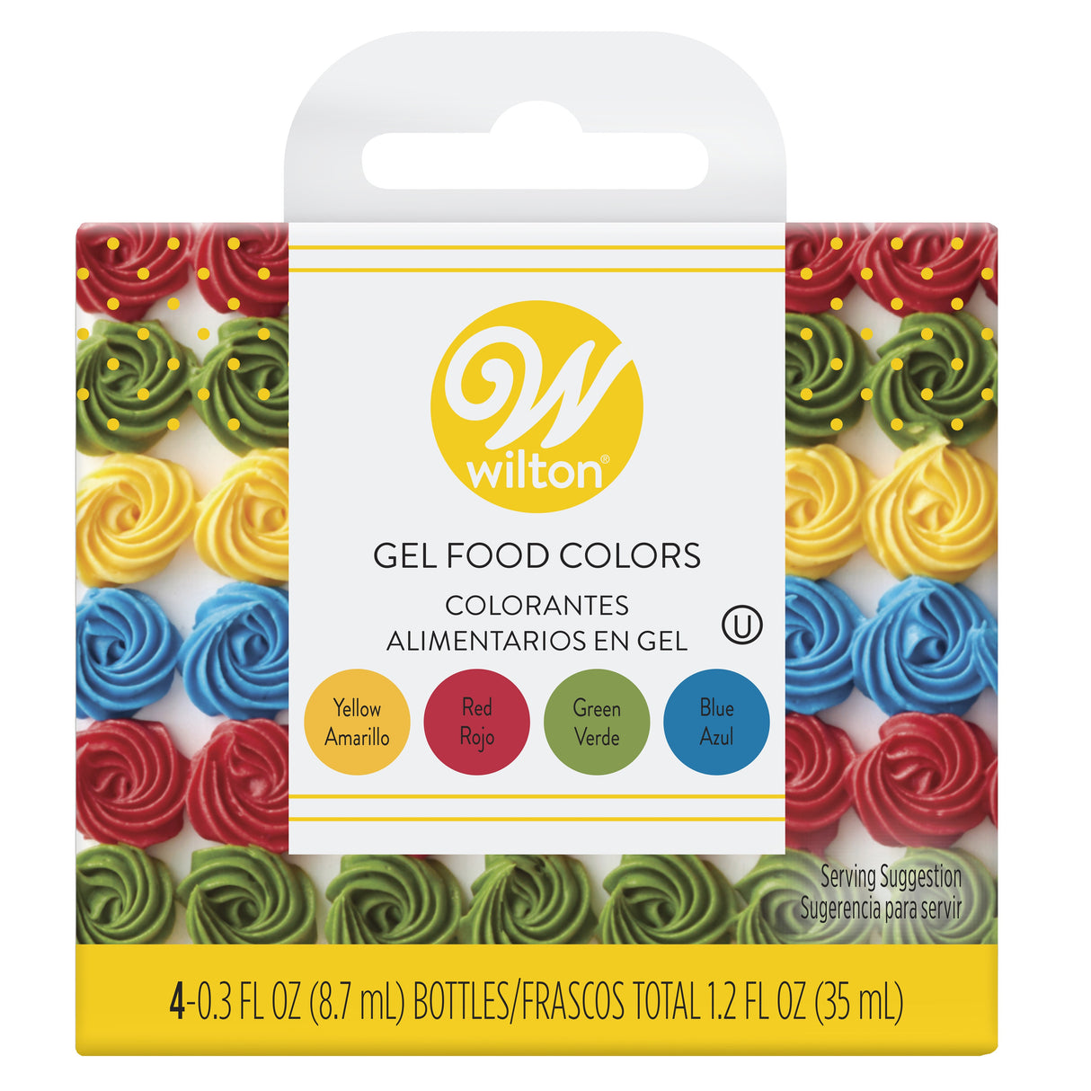 Wilton Gel Food Colors .3oz 4/Pkg-Primary