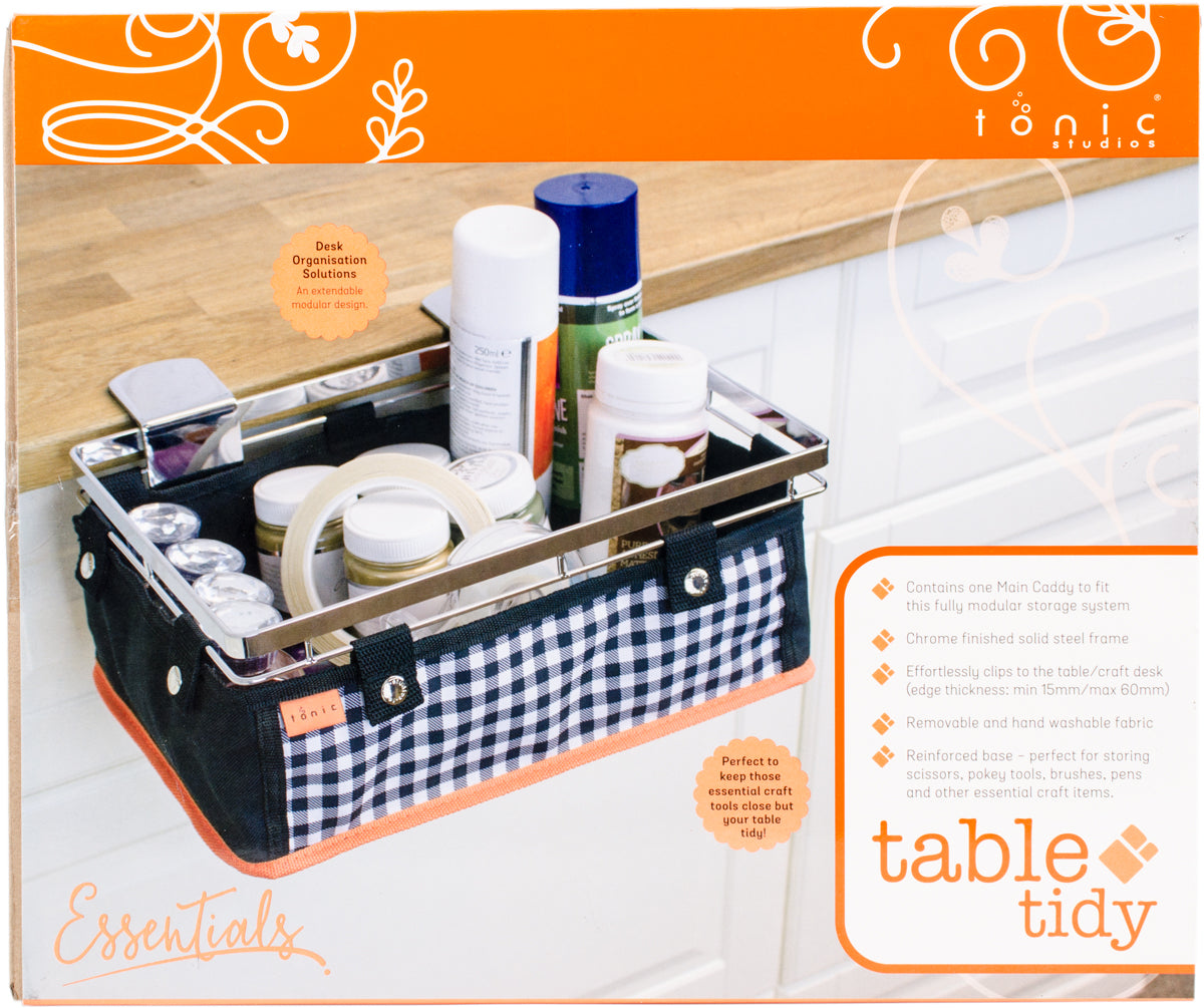 Tonic Studios Table Tidy Main Caddy-Black/ Orange