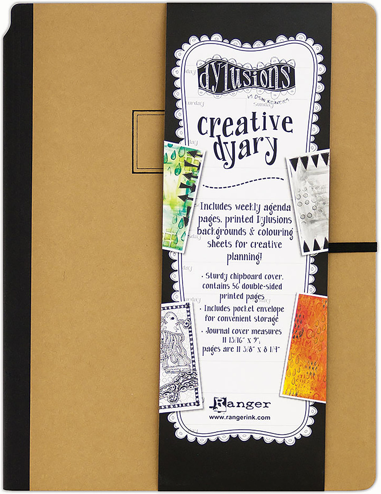 Dyan Reaveley's Dylusions Creative Dyary 11.8125"X9"-Kraft W/Black