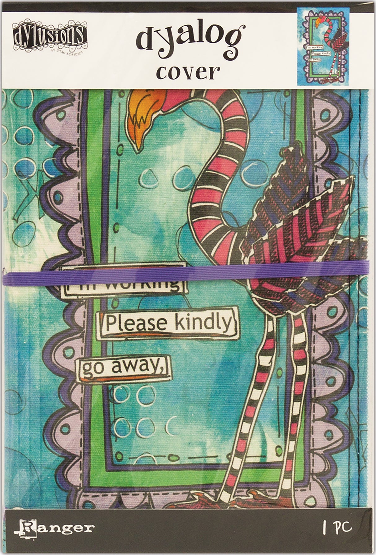 Dyan Reaveley's Dylusions Dyalog Canvas Printed Cover 5"X8"-Frame