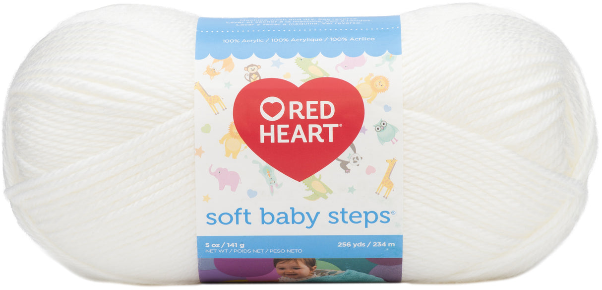 Red Heart Soft Baby Steps Yarn-White