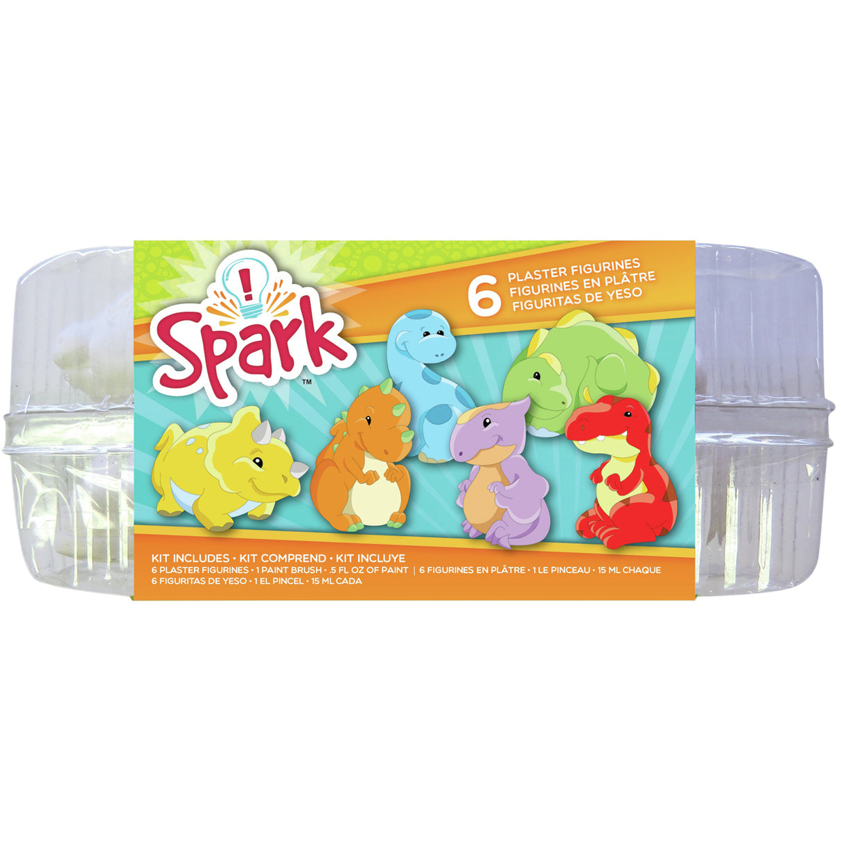 Colorbok Spark Plaster Value Pack-Dinosaur