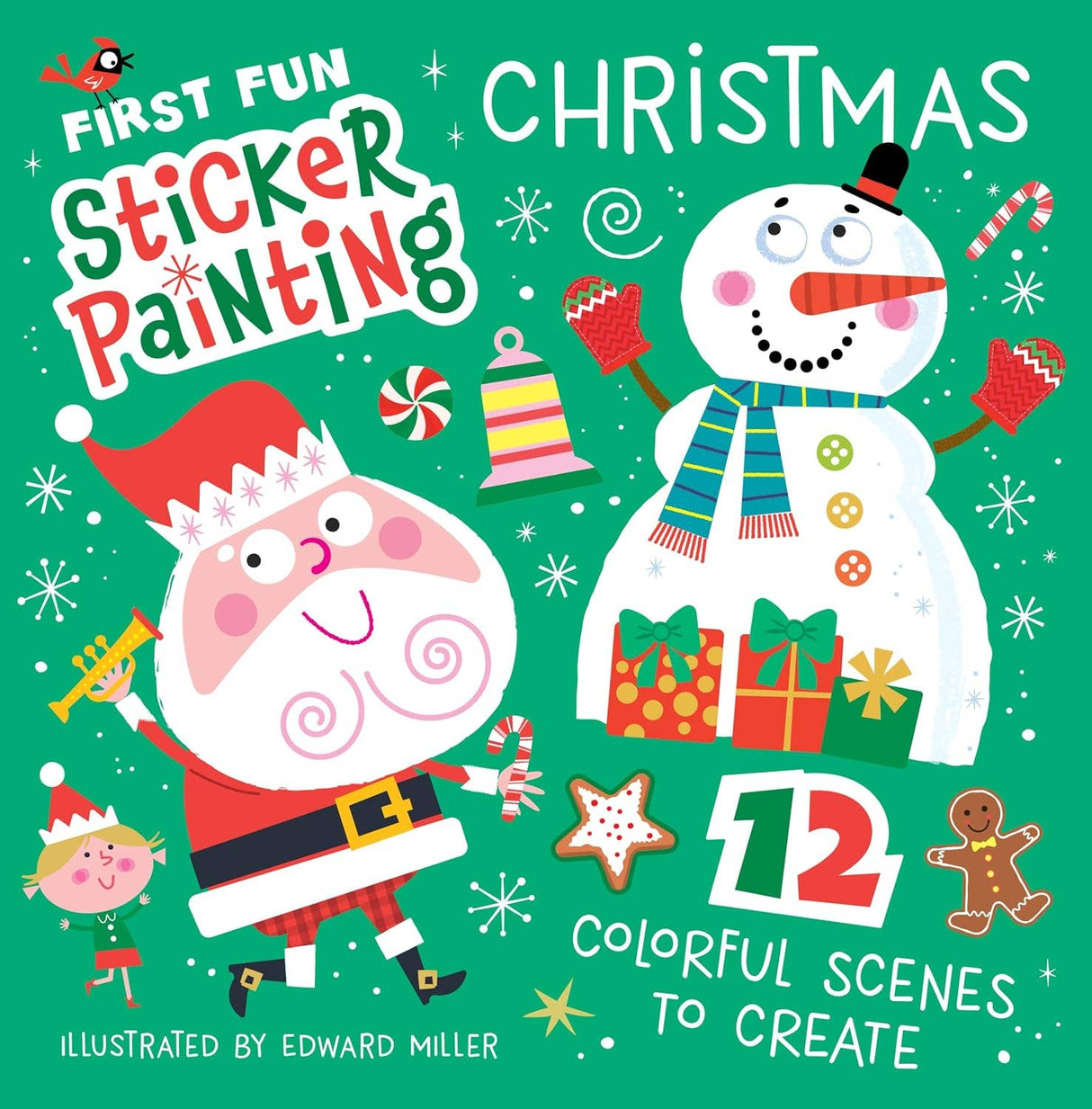 First Fun Sticker Painting Christmas - 12 Scenes to Create