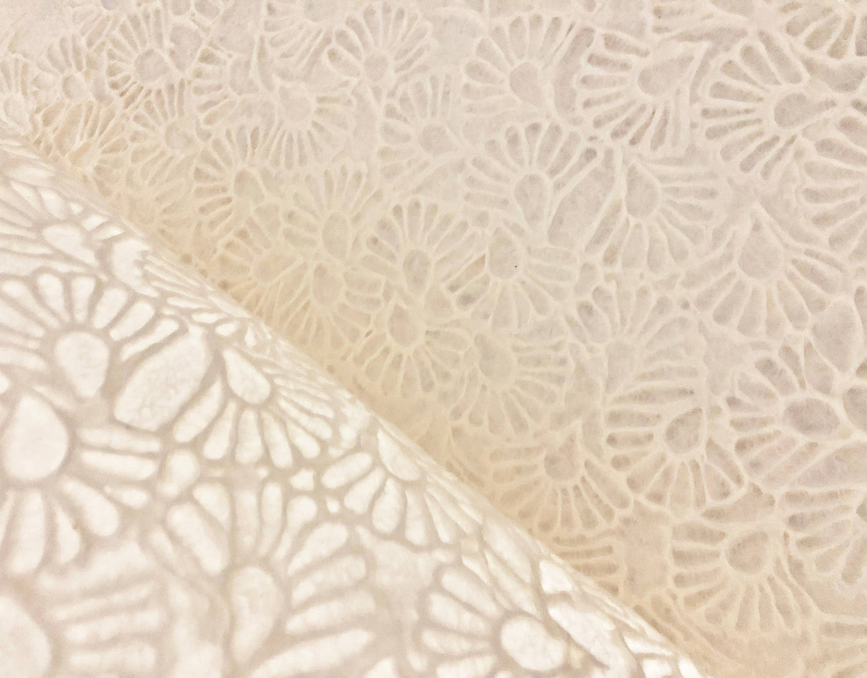 Embossed Swirled Leaves Mulberry Paper
