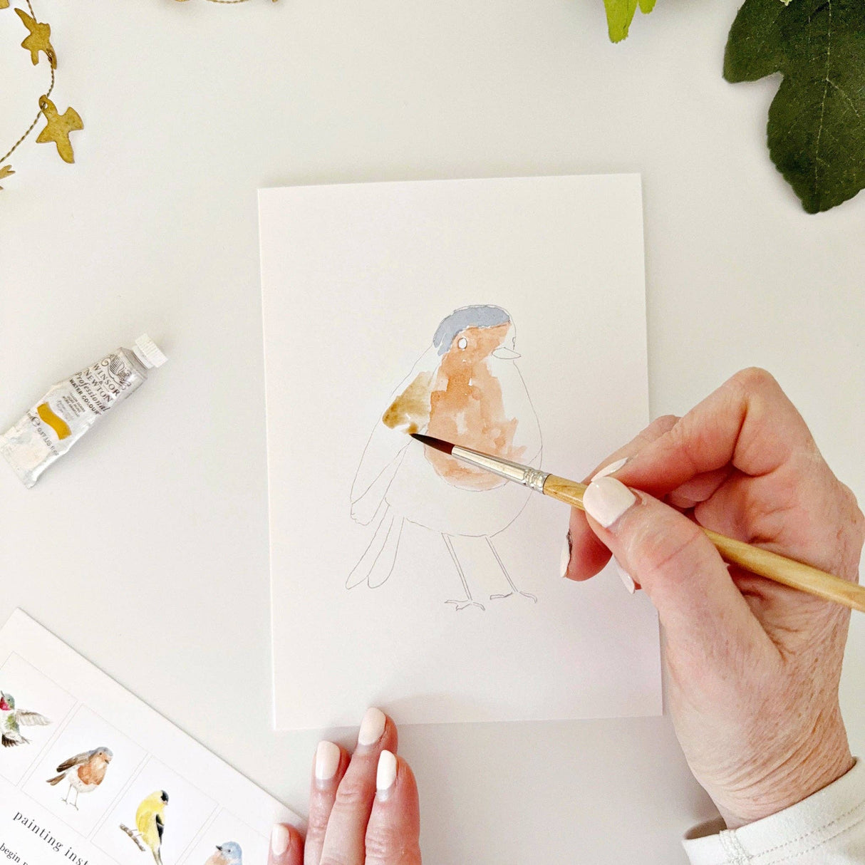 Backyard birds Emily Lex paintable notecards