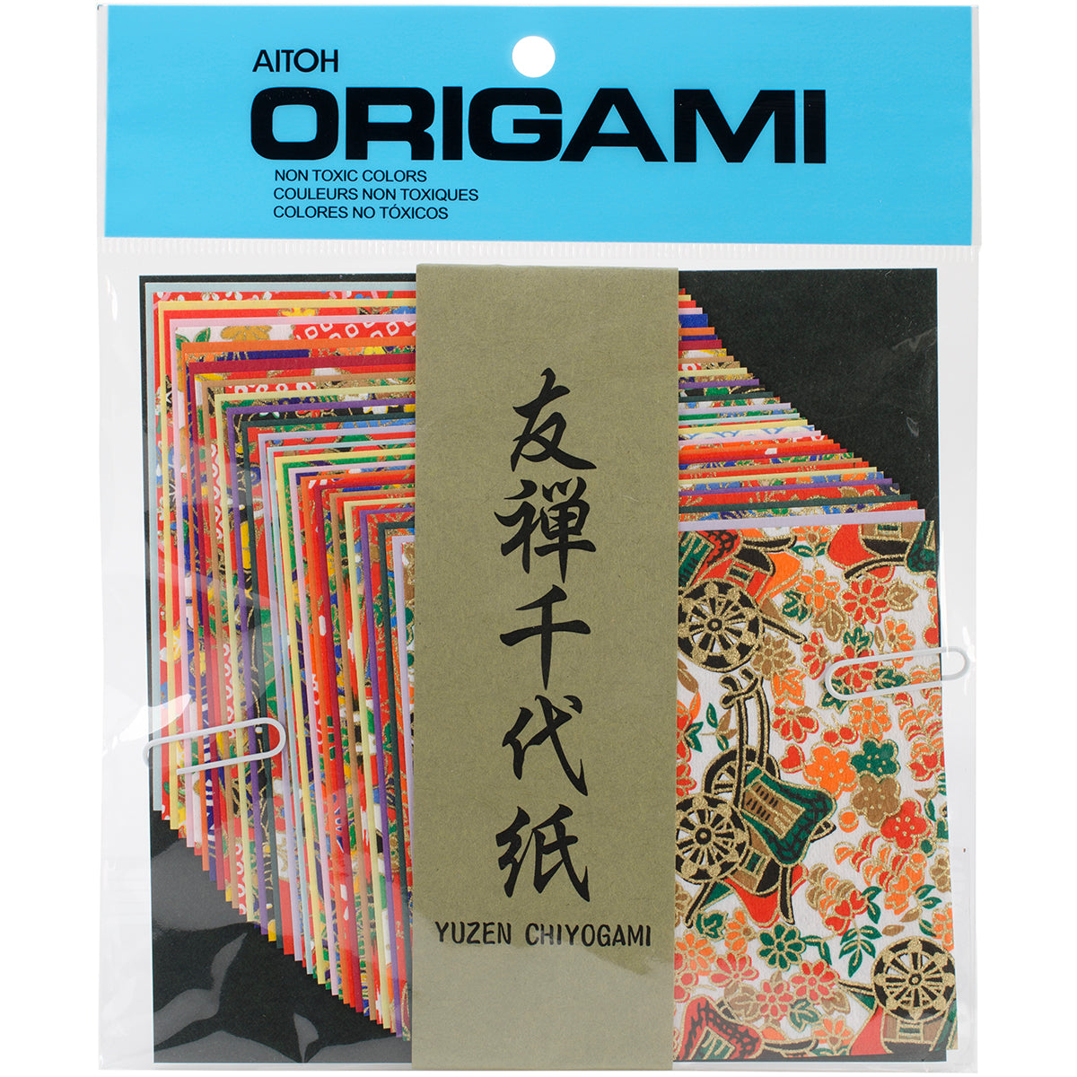 Aitoh Origami Paper 4"X4" 40/Pkg-Yuzen Washi Chiyogami
