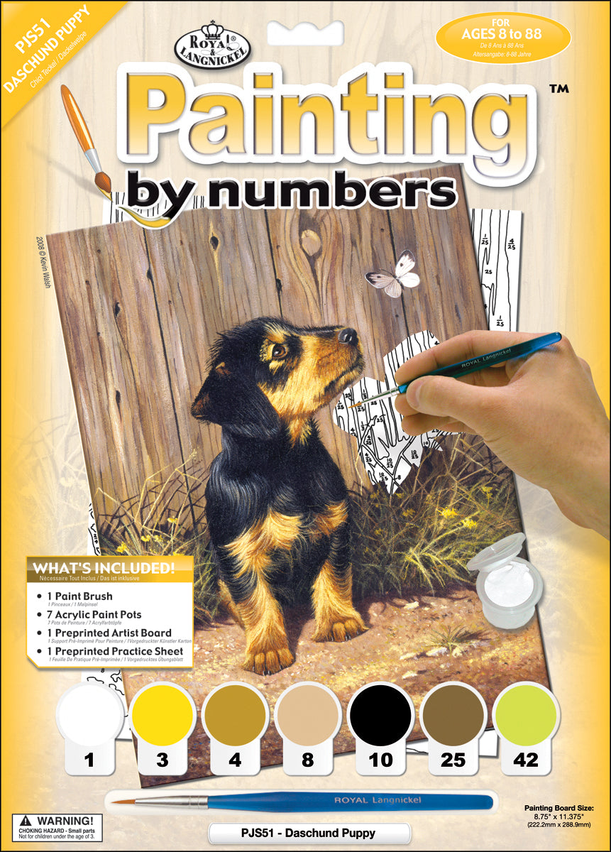 Royal & Langnickel(R) Small Paint By Number Kit 8.75"X11.75"-Dachshund Puppy