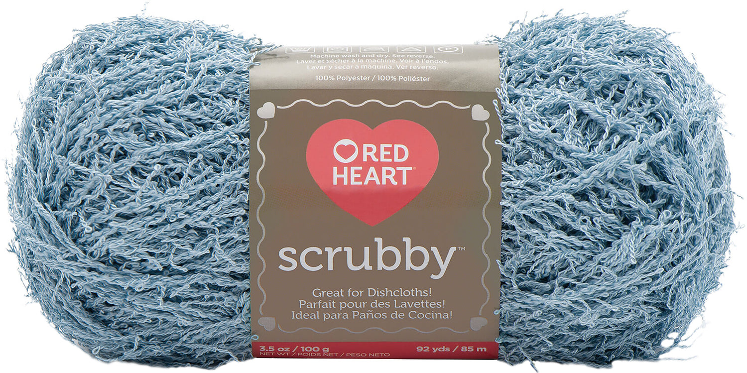 Red Heart Scrubby Yarn-Glacier