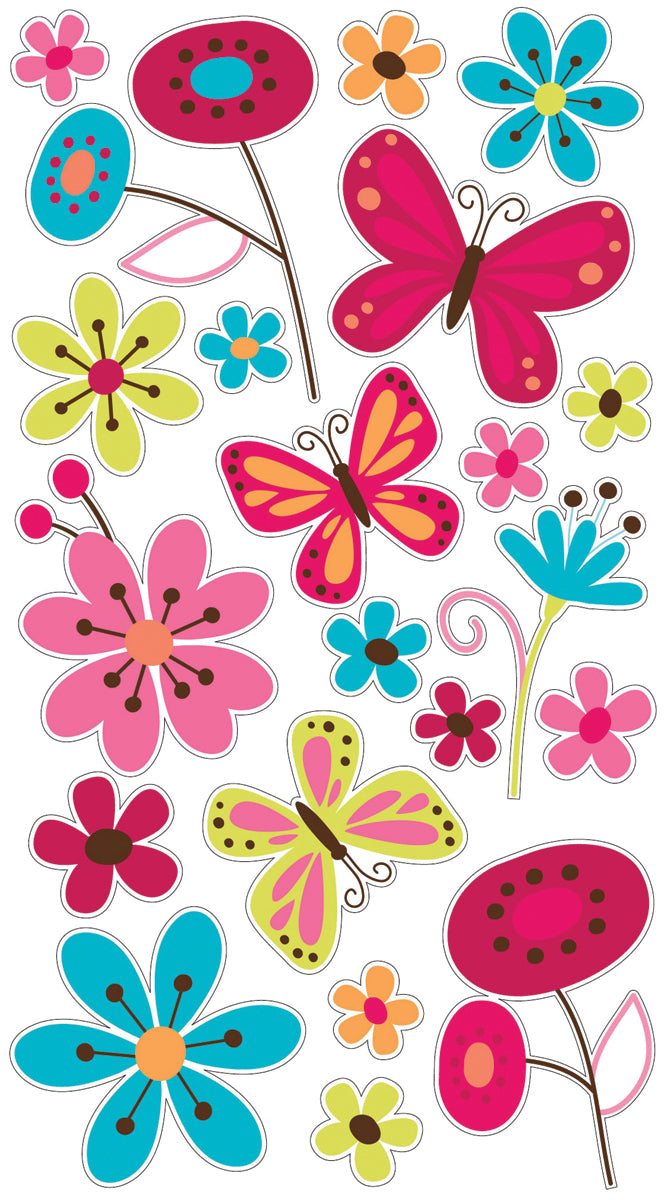 Sticko Stickers-Glitter Butterfly Garden