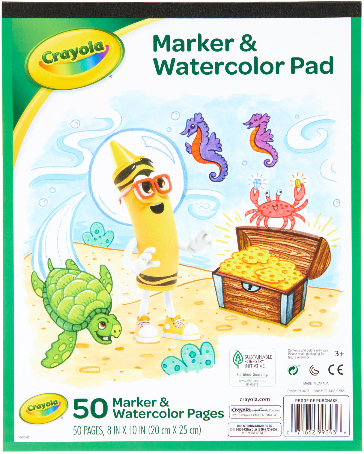 Crayola Marker & Watercolor Pad 10"X8"-40 Sheets