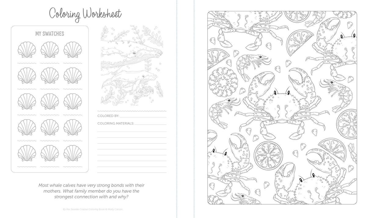 By the Seaside Coastal Coloring Book: 60 Patterns
