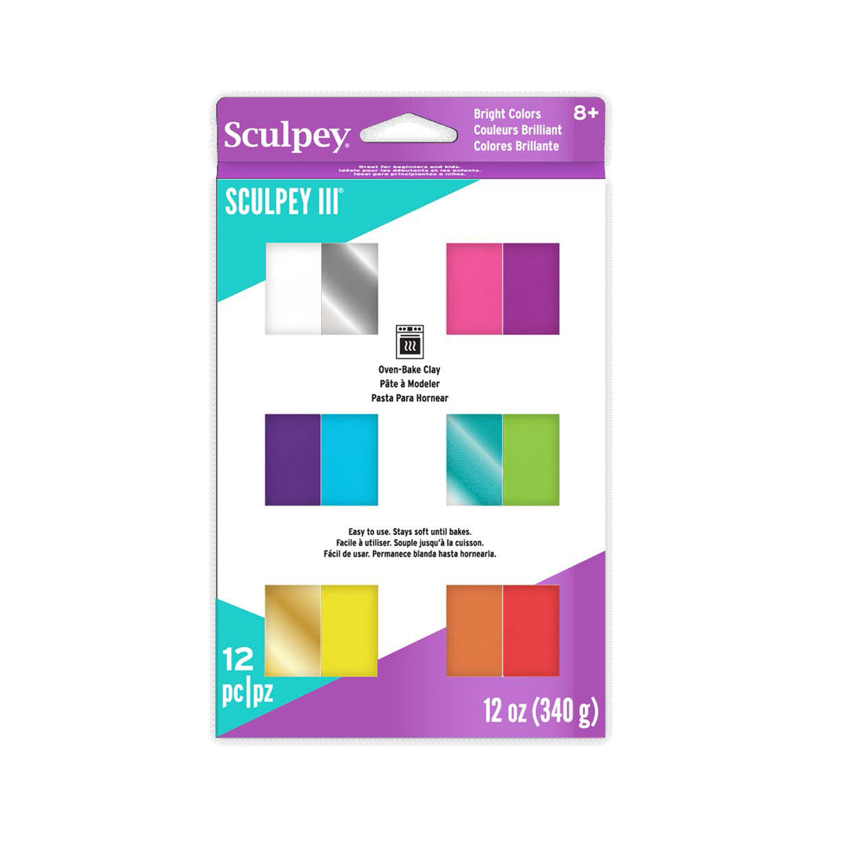 Sculpey III Polymer Clay Multipack 1oz 12/Pkg-Brights