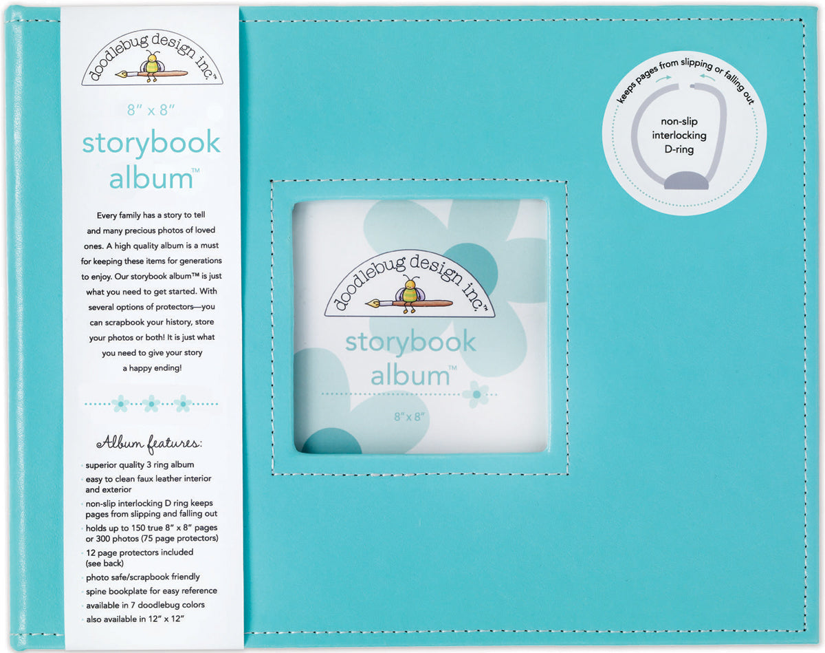 Doodlebug Storybook D-Ring Album 8"X8"-Swimming Pool