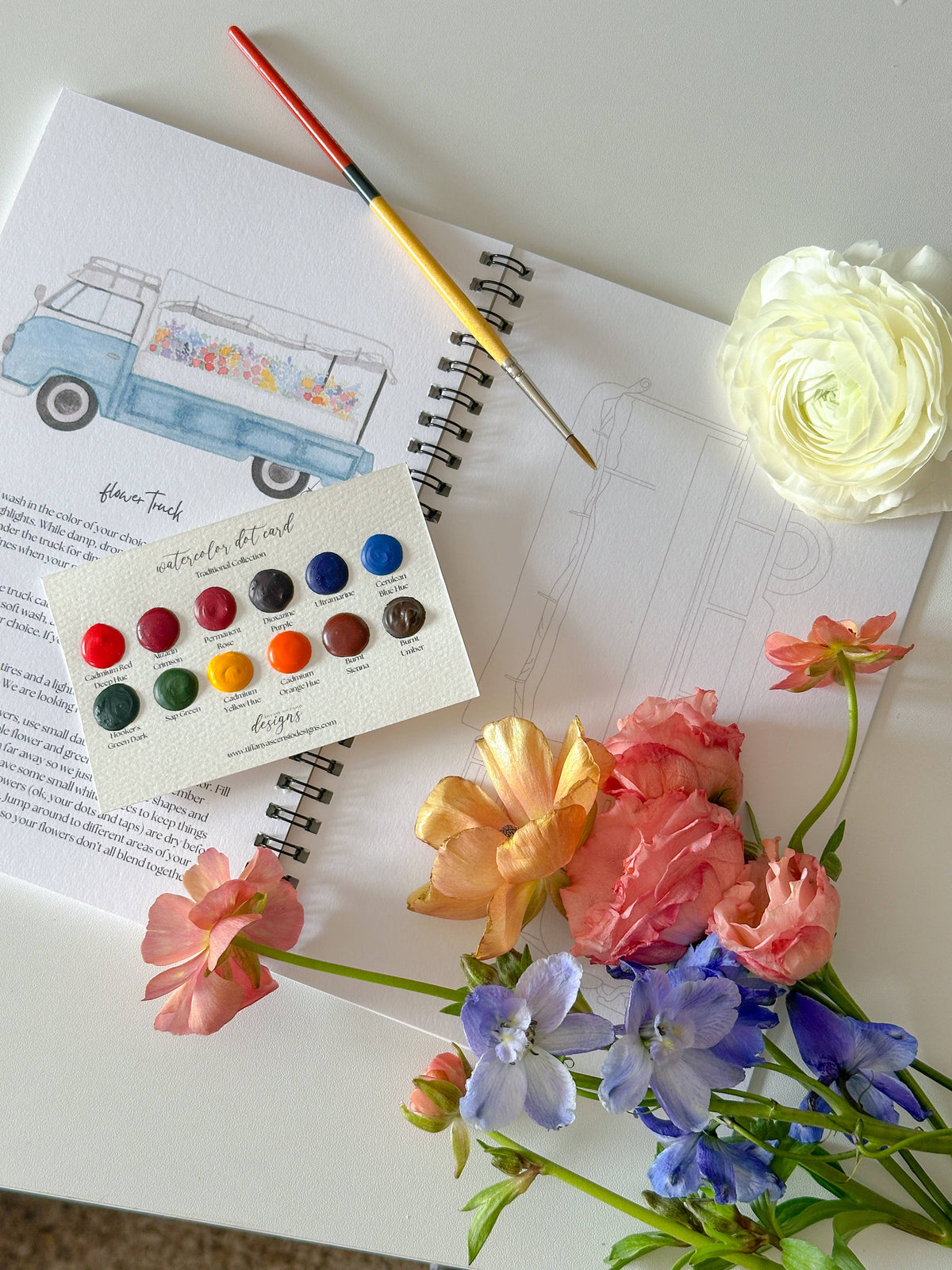 Watercolor Workbook Farmers Market Paintable Book