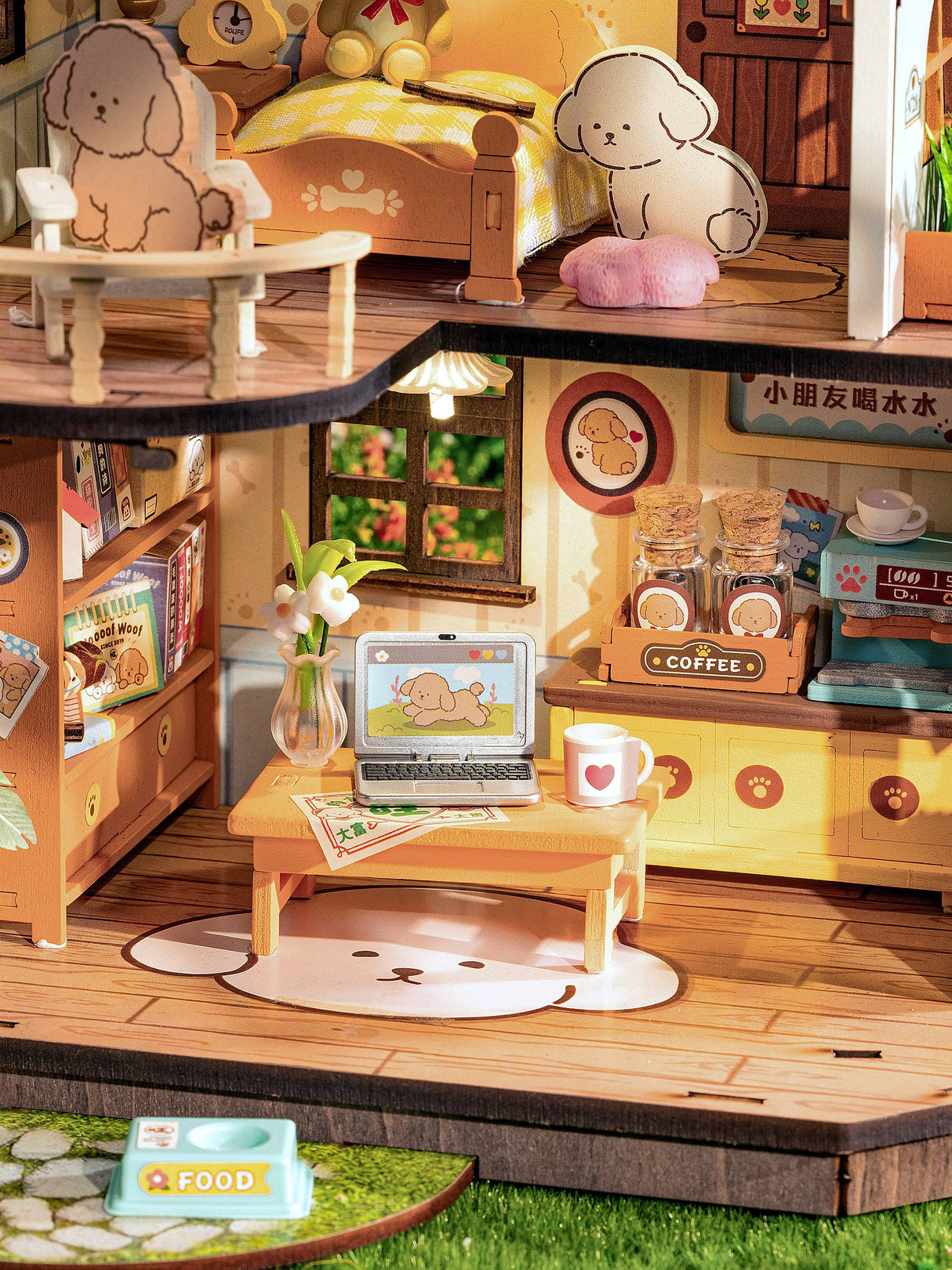 DIY Miniature House Kit: Puppy's Cozy Villa