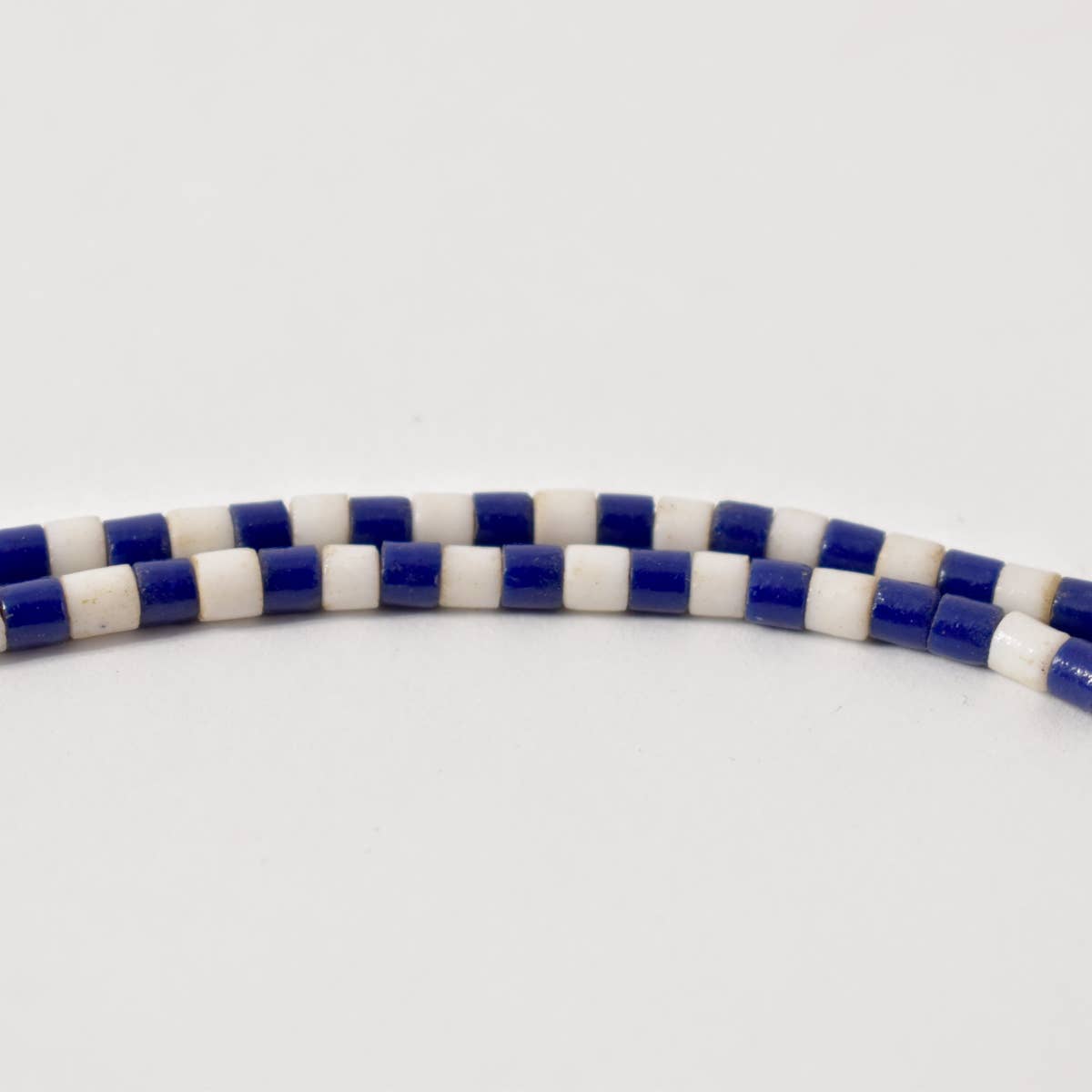 Navy and White Beads
