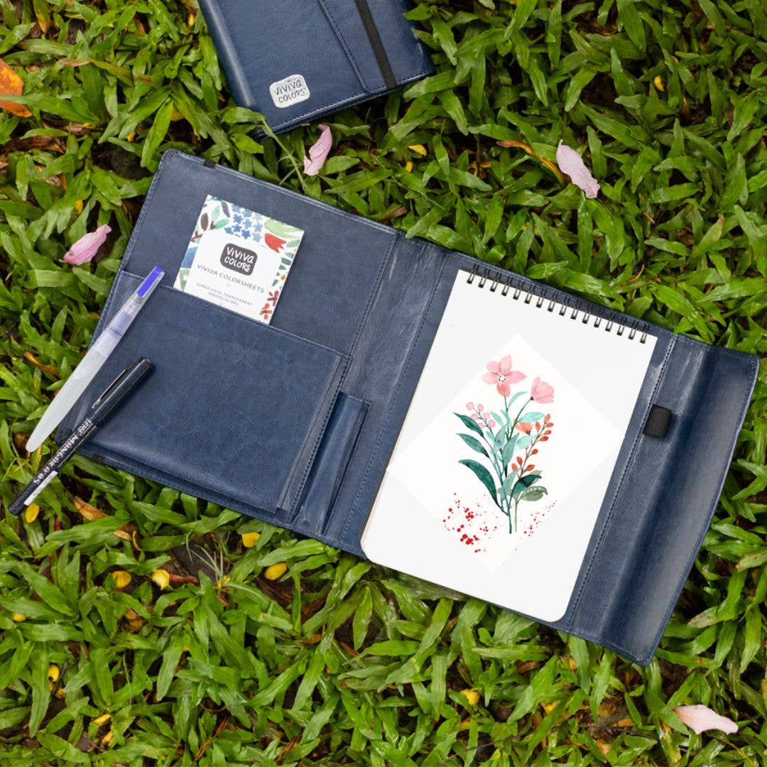 A5 Travel Paint Kit | Watercolor Set | Vegan Leather