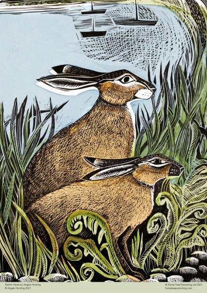 Angela Harding: Rathlin Hares 500 Piece Jigsaw Puzzle