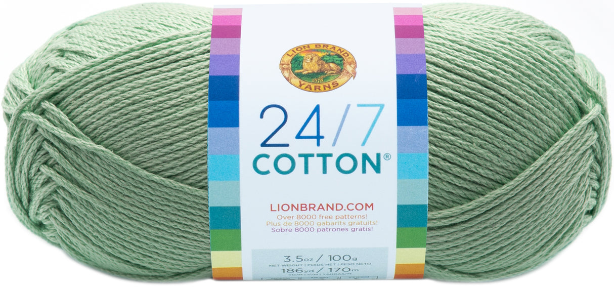 Lion Brand 24/7 Cotton Yarn-Mint