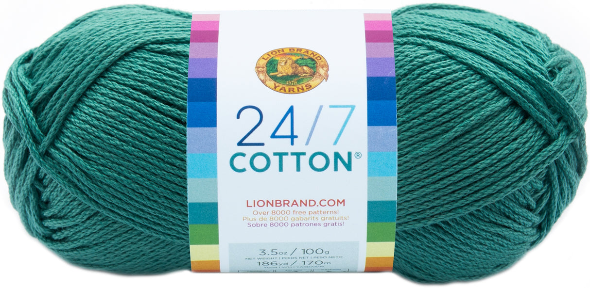 Lion Brand 24/7 Cotton Yarn-Jade