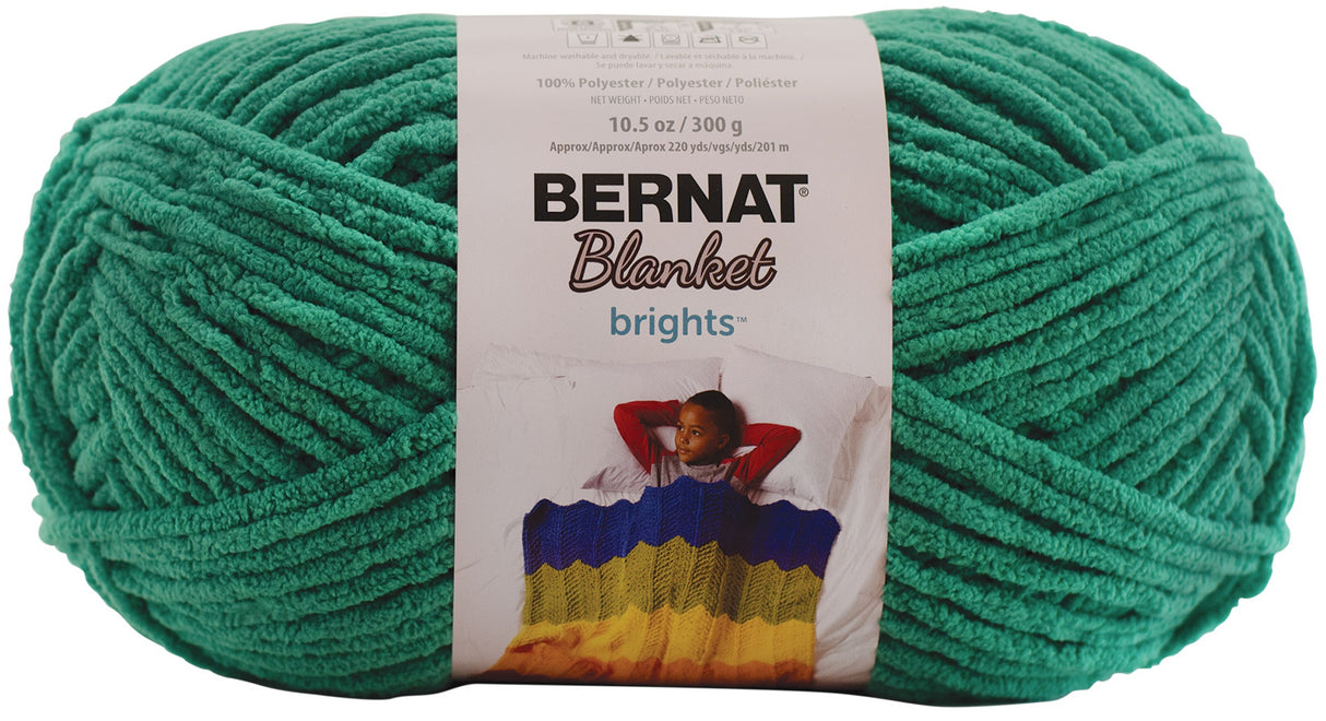 Bernat Blanket Brights Big Ball Yarn-Go Go Green