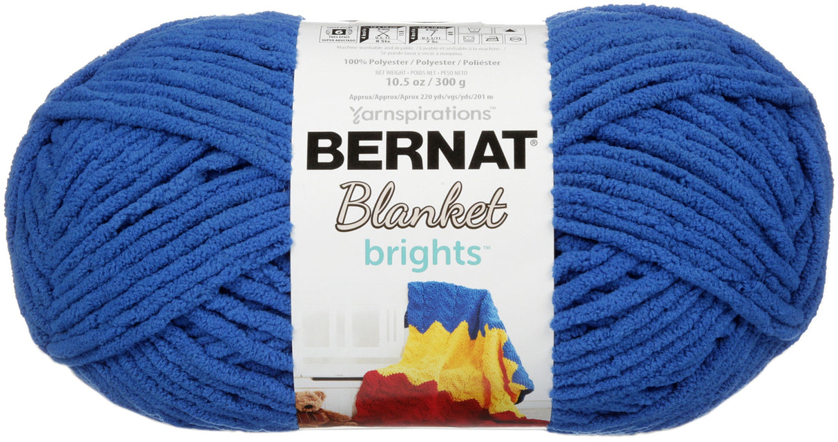 Bernat Blanket Brights Big Ball Yarn-Royal Blue