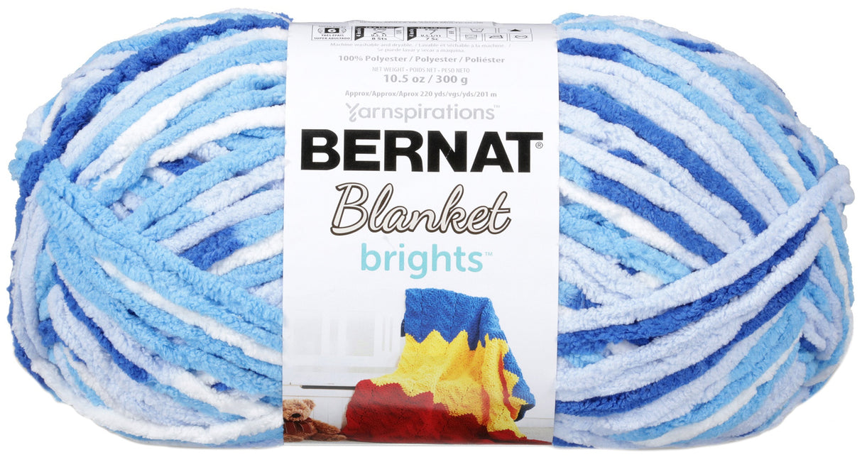 Bernat Blanket Brights Big Ball Yarn-Waterslide Variegated