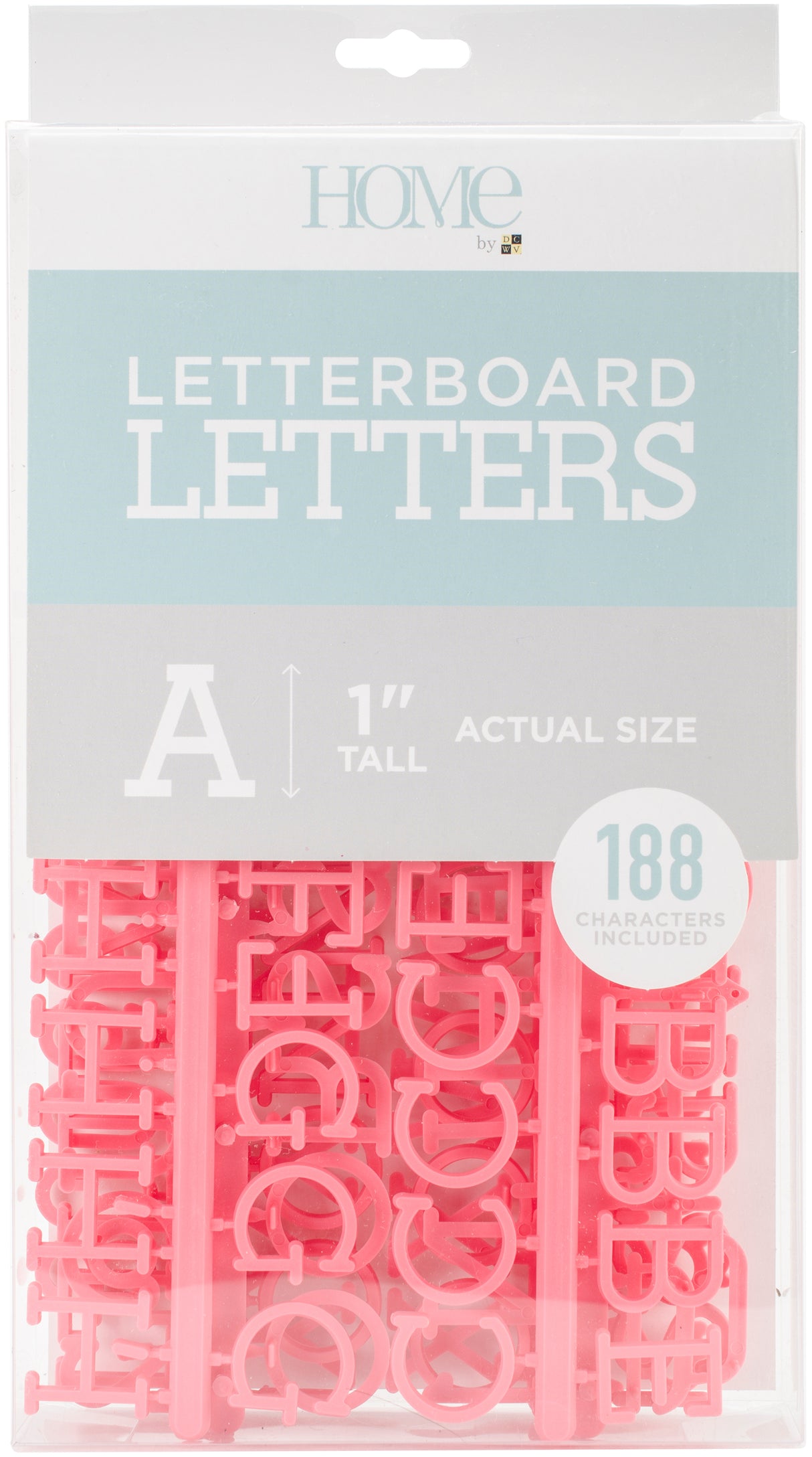DCWV Letterboard Letters & Characters 1" 188/Pkg-Coral