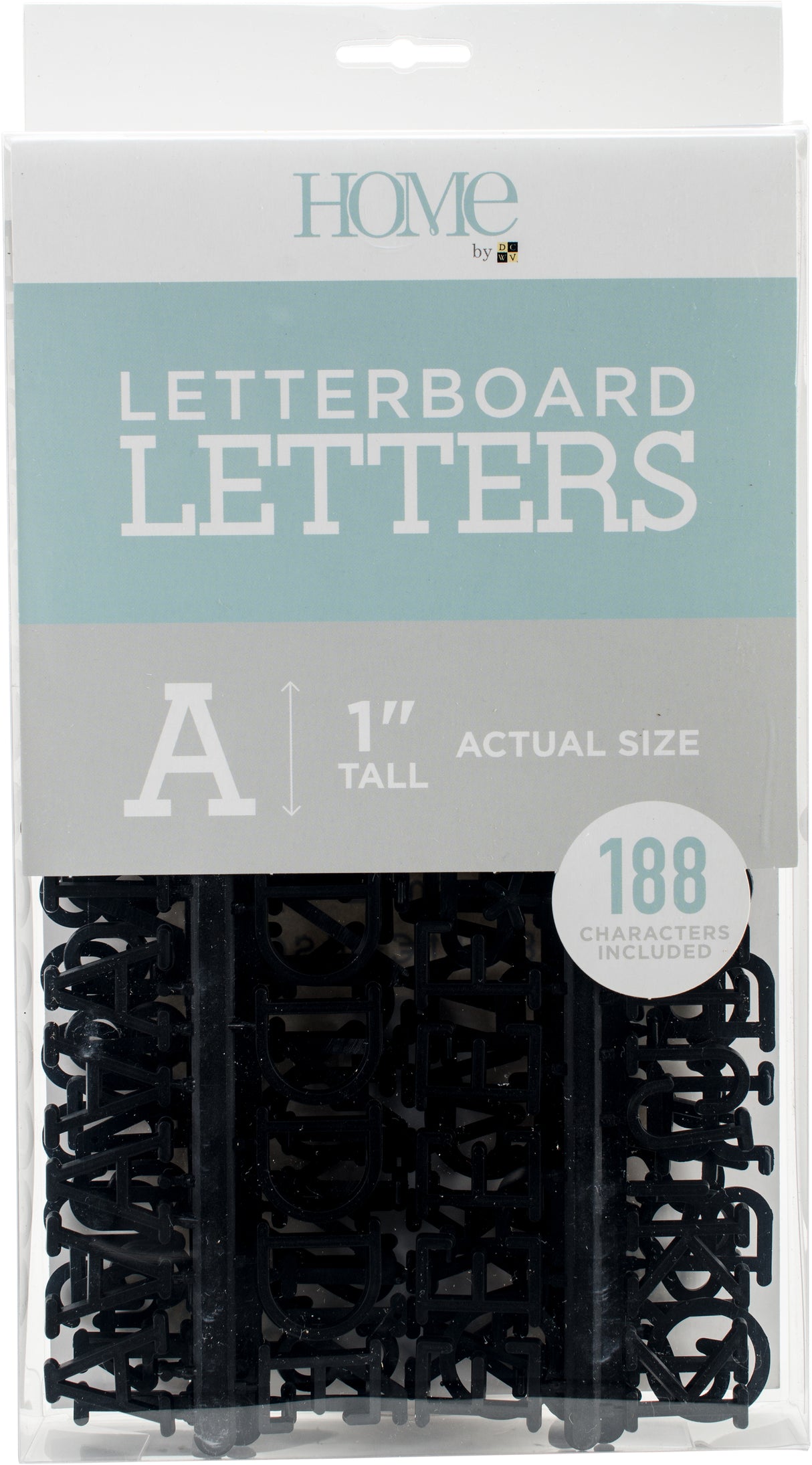 DCWV Letterboard Letters & Characters 1" 188/Pkg-Black