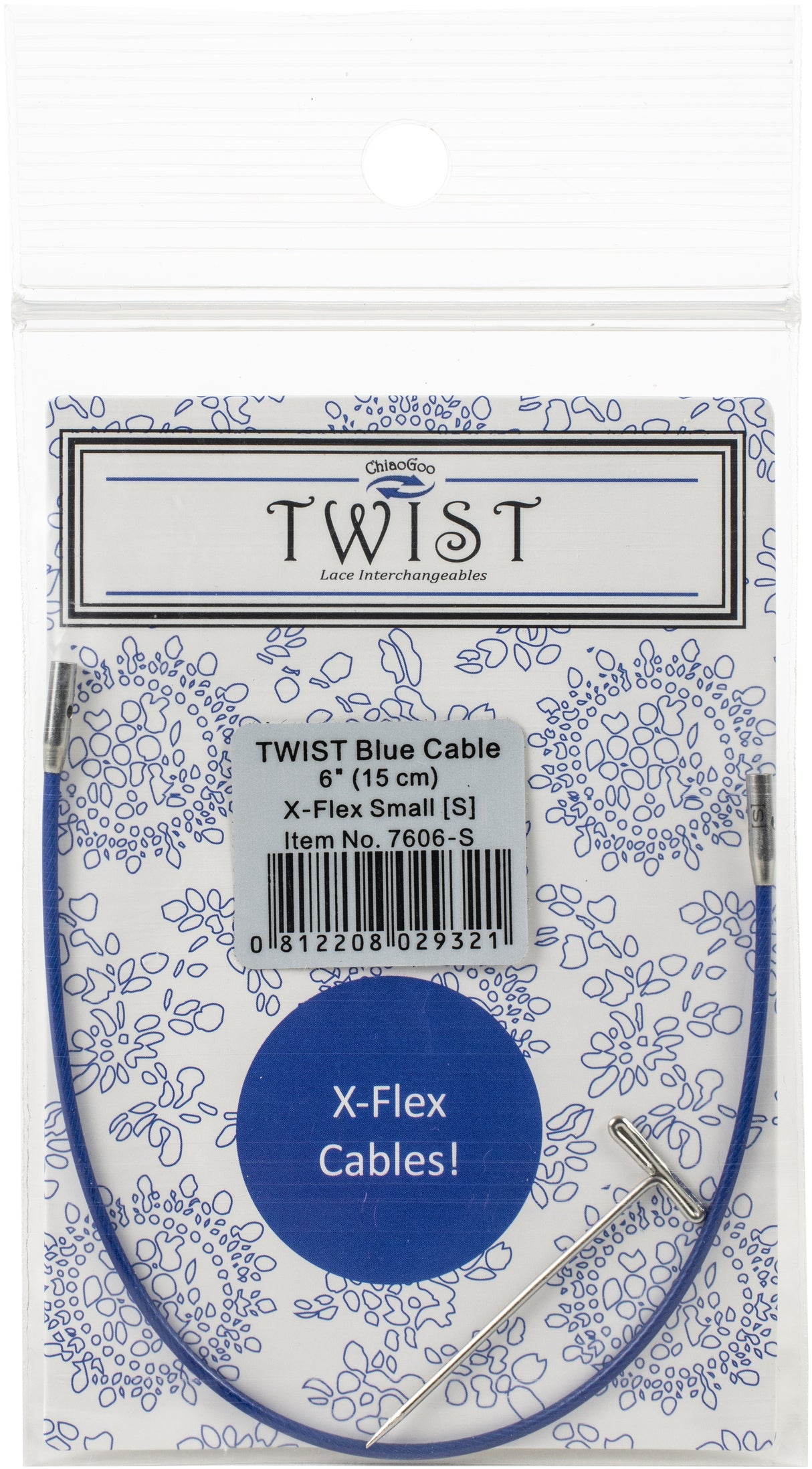ChiaoGoo TWIST X-Flex Cable Small Diameter 6"-Blue