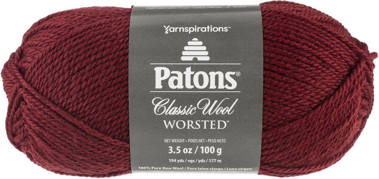 Patons Classic Wool Yarn-Claret