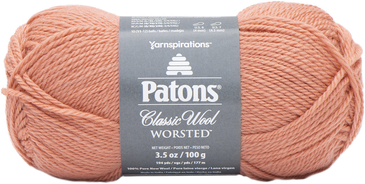 Patons Classic Wool Yarn-Coral Peach