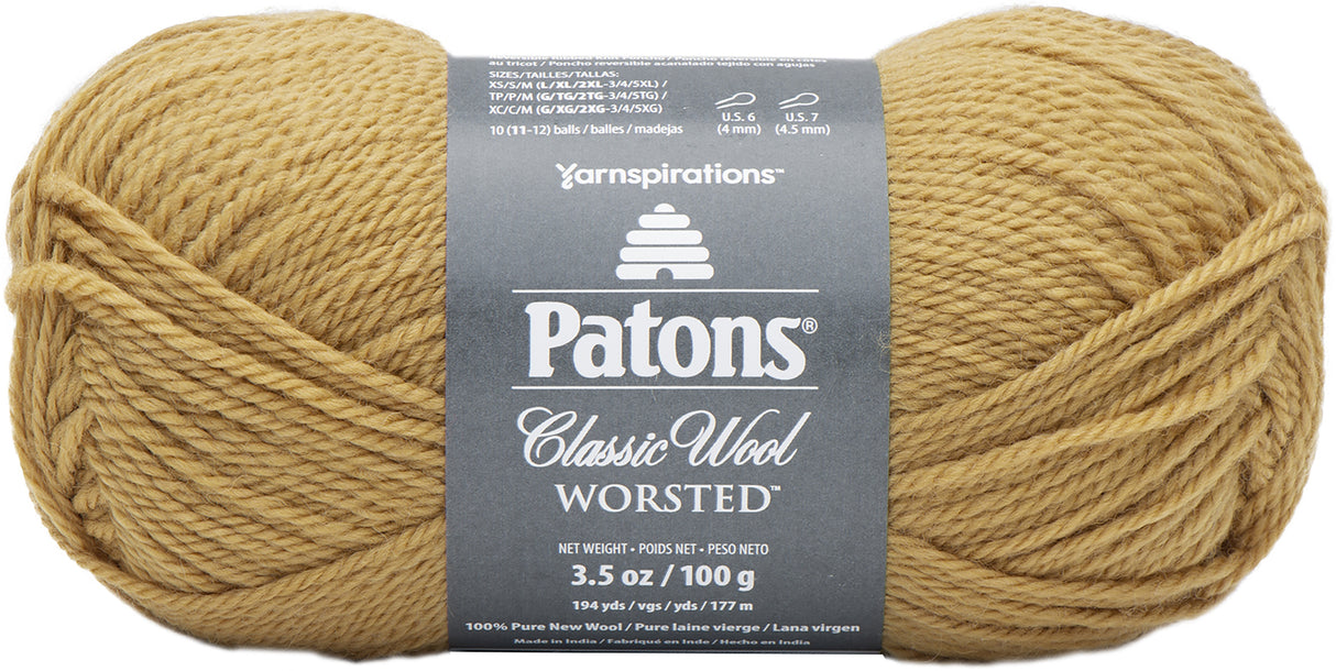 Patons Classic Wool Yarn-Honey