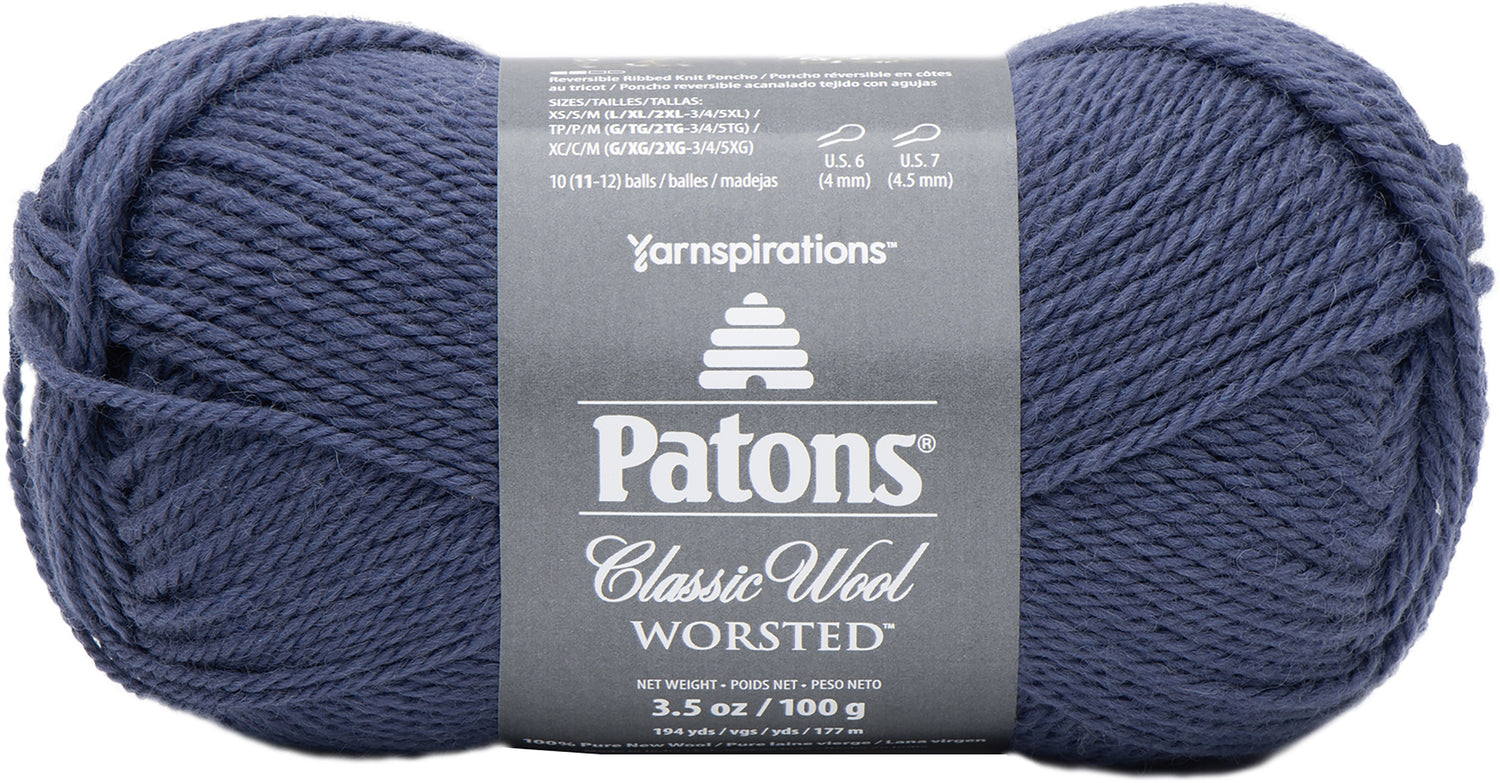 Patons Classic Wool Yarn-Indigo