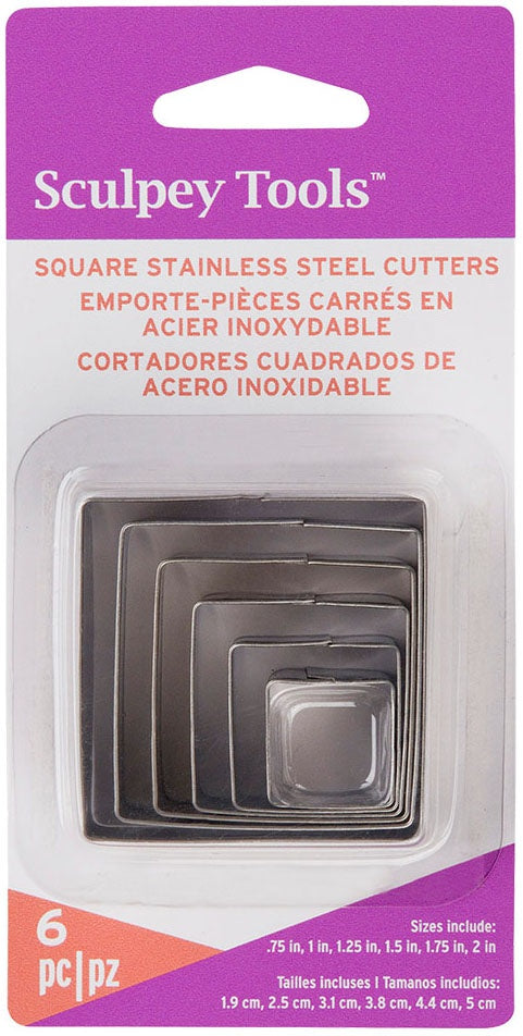 Sculpey Premo Cutter Set 6/Pkg-Square