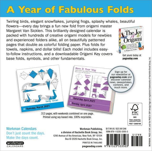 Origami Page-A-Day® Calendar 2027