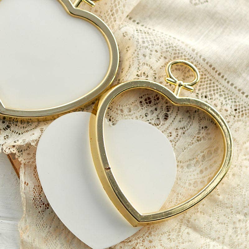 Mini Gold Plastic Ornament Frames 2pcs - Select Shape
