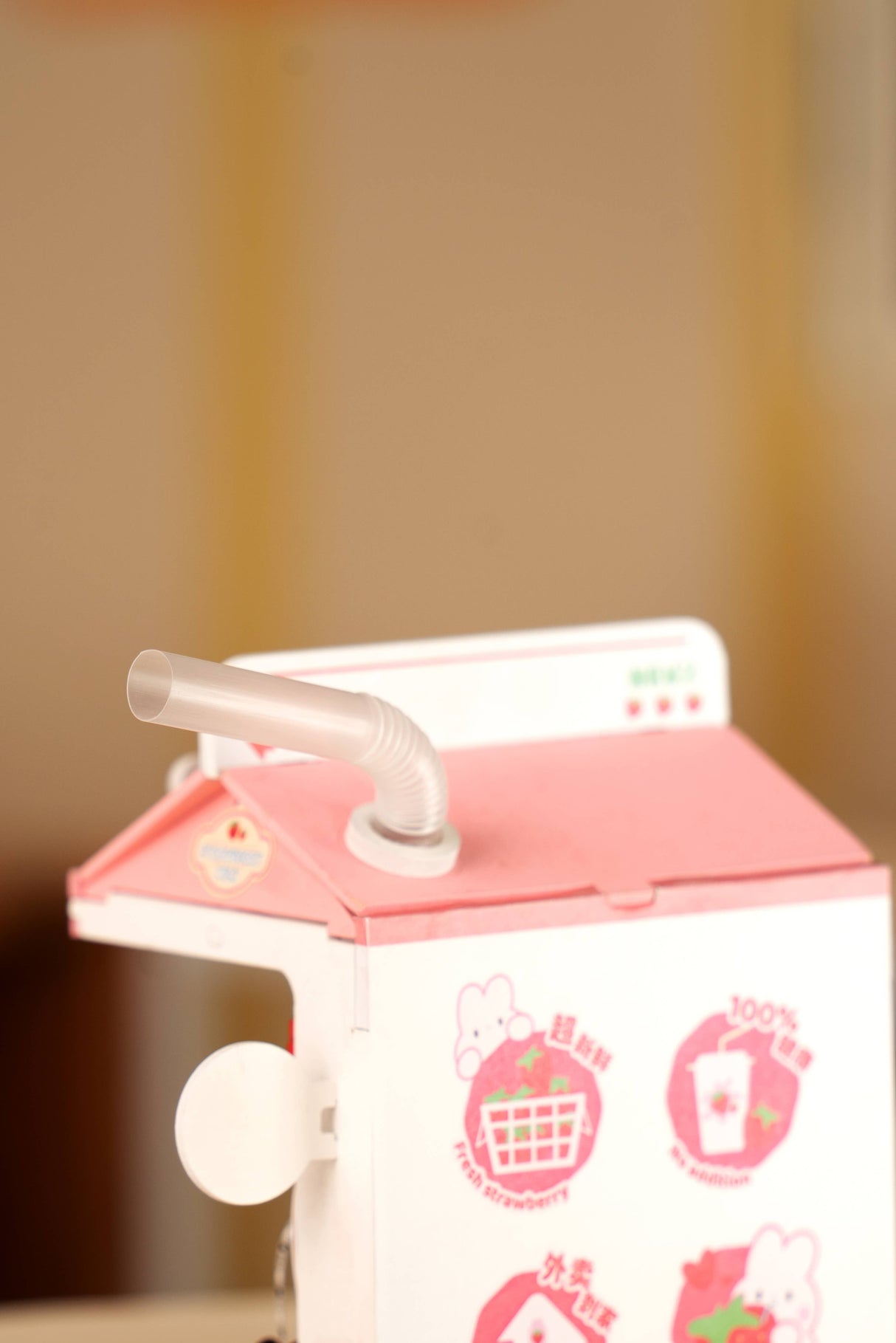 DIY Miniature House Kit: Strawberry Milk Box