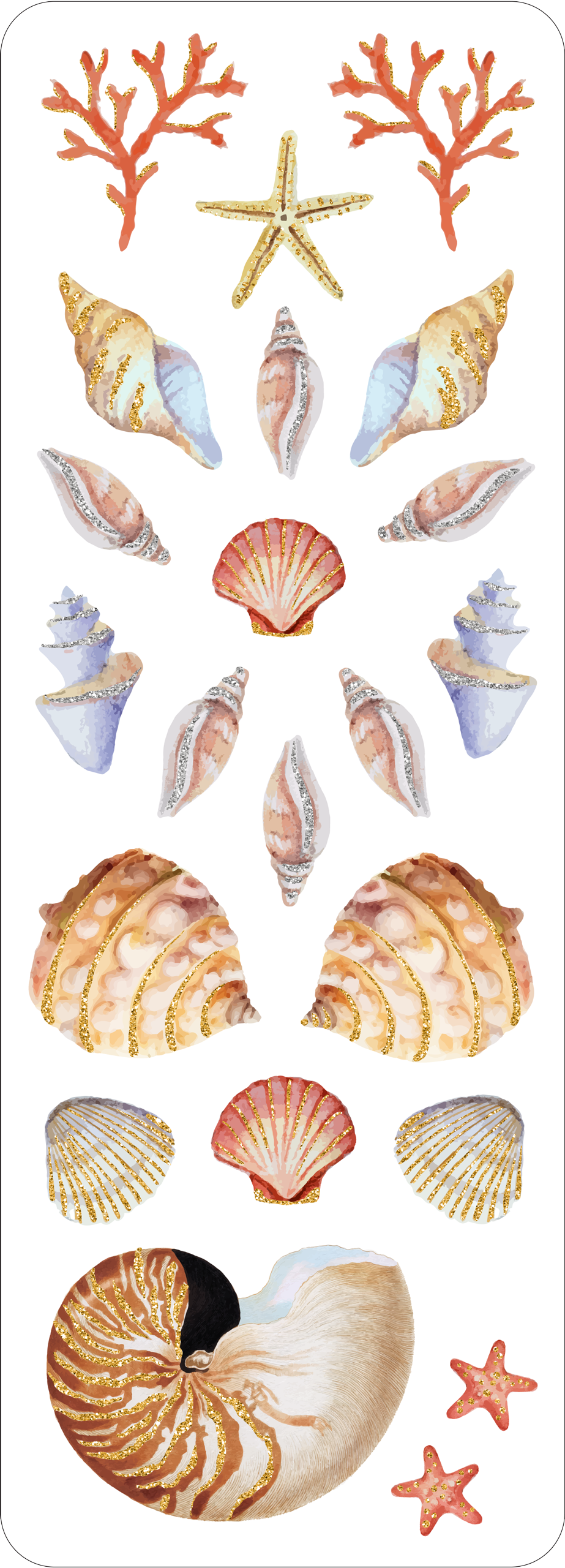 Seashells Sticker Set
